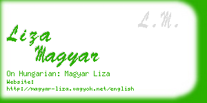 liza magyar business card